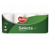 Туалетная бумага RUTA selecta, трехслойная, цвет: белый, 8 рулонов