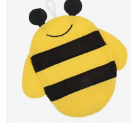 Мочалка-варежка детская Пчелка махровая, цвет микс 0+