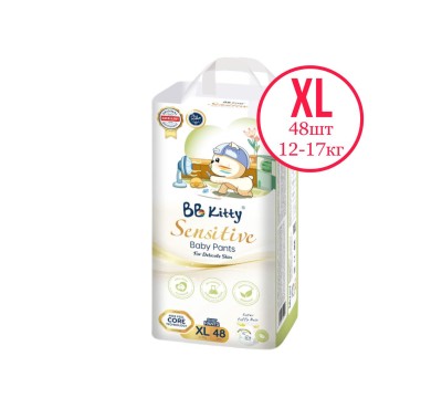 Трусики BB KITTY Sensitive XL (12-18 кг) 48 шт. Трусики BB KITTY Sensitive XL (12-18 кг) 48 шт.