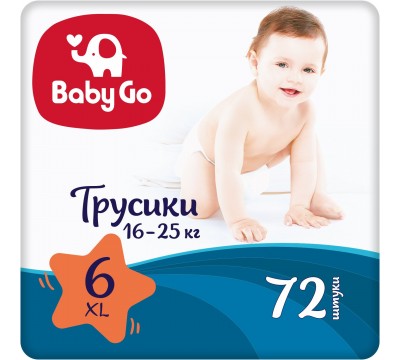  Трусики Baby Go 6 (16-25 кг) 72 шт