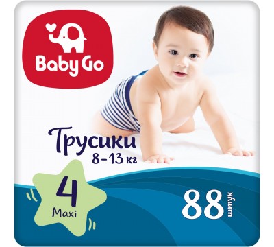  Трусики Baby Go 4 (8-13 кг) 88 шт