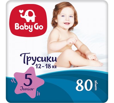  Трусики Baby Go 5 (12-18 кг) 80 шт