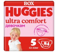 Подгузники Huggies Ultra Comfort для девочек 5 (12-22 кг) 84шт