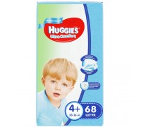 Подгузники Huggies Ultra Comfort для мальчиков 4+ (10-16 кг) 68 шт.
