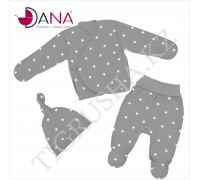 Комплект одежды DANA (Распашонка, ползунки, шапочка с узелком) 62 см