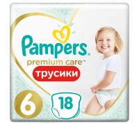 Подгузники-трусики Pampers Premium Care Pants 6 17+кг 18 шт