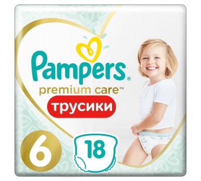 Подгузники-трусики Pampers Premium Care Pants 17+кг 18 шт