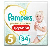 Подгузники-трусики Pampers Premium Care Pants  5 12-17кг 34шт