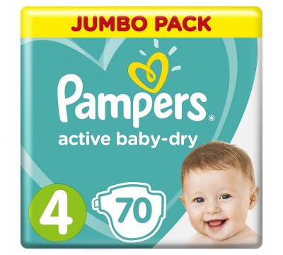Подгузники Pampers Active Baby-Dry 4 9-14кг 70шт