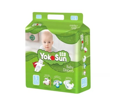 Подгузники YokoSun ECO S от 3 до 6кг 70 шт