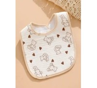 Нагрудник муслиновый непромокаемый на кнопке 0+ 1 шт бежевый Нагрудник муслиновый непромокаемый на кнопке 0+ 1 шт бежевый