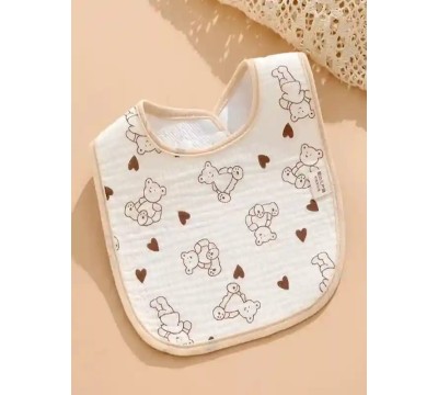 Нагрудник муслиновый непромокаемый на кнопке 0+ 1 шт Нагрудник муслиновый непромокаемый на кнопке 0+ 1 шт