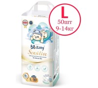 Подгузники BB KITTY Sensitive L (9-14кг) 50 шт. Подгузники BB KITTY Sensitive L (9-14кг) 50 шт.