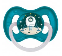 Пустышка латексная круглая SPACE  0-6 мес  Canpol Babies  1 шт BPA- Free 23/221 светящееся кольцо