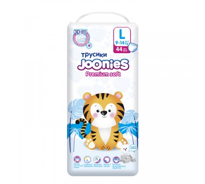 Трусики  JOONIES  Premium Soft L (9-14 кг) 42 шт