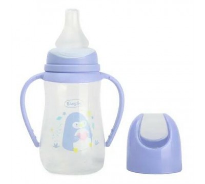 Бутылочка антиколиковая Baby с ручками 125 мл Blue (2 соски в комплекте)