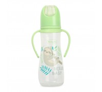 Бутылочка антиколиковая Baby с ручками 250мл Green (2 соски в комплекте)