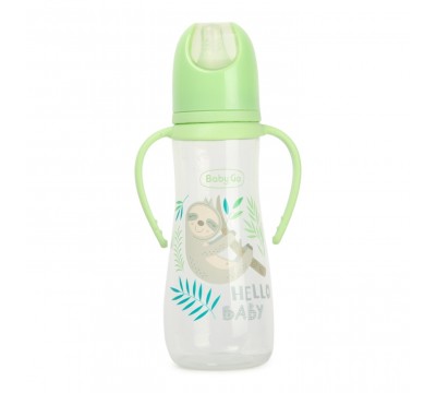 Бутылочка антиколиковая Baby с ручками 250мл Green (2 соски в комплекте)