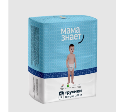Трусики Мама Знает XL 12-18 кг 13 шт