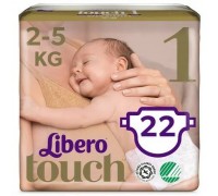 Подгузники Libero Touch 1 2-5 кг 22 шт