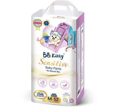 Подгузники-трусики BB Kitty SENSETIVE M, 52 шт Подгузники-трусики BB Kitty SENSETIVE M, 52 шт