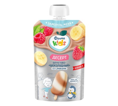 Десерт ФрутоKids фруктово-шоколадный 90г с 12 месяцев Десерт ФрутоKids фруктово-шоколадный 90г с 12 месяцев
