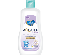 Крем гель для купания от макушки до пяток AQUATEL Baby хлопковое молочко и ромашка 0+ 280 мл
