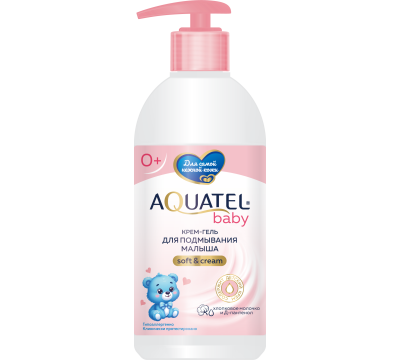 Ультранежный крем-гель для подмывания AQUATEL Baby 0+ 400 мл