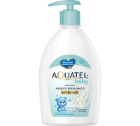 Жидкое крем-мыло детское AQUATEL Baby хлопковое молочко 0+ 500 мл