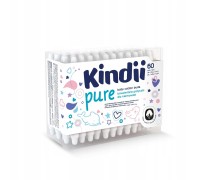 Ватные палочки с ограничителем Kindii pure 60 шт
