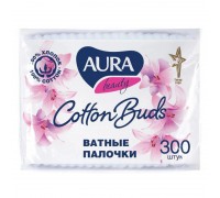 Ватные палочки Aura Pure Cotton (300 шт.) пэп пак