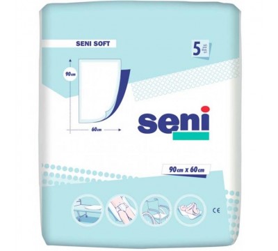 Пеленки для младенцев Seni Soft 90x60 см (4 капли) 5 шт