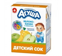 Сок Агуша яблоко-банан с мякотью (с 6 мес.) 0,2 л