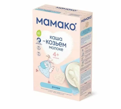 Каша  Мамако рисовая на козьем молоке 200 гр 4 мес+