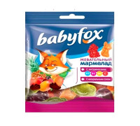 Мармелад BabyFox с фруктовым соком и витаминами 30 гр ассорти