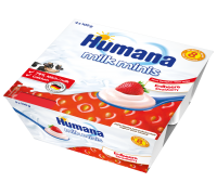 Humana Йогурт Клубника 6 мес+ 100 гр*4 шт