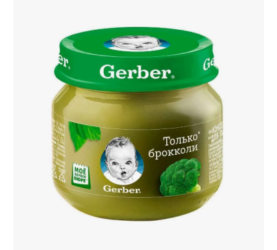 Пюре Gerber капуста брокколи 80гр с 4 месяцев