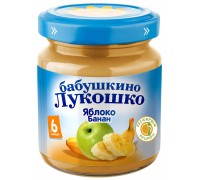 Пюре Бабушкино Лукошко яблоко-банан 100 г 6+ мес