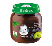 Пюре Gerber  из яблок и чернослива 130 гр с 5 месяцев