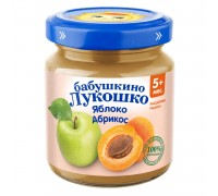 Пюре Бабушкино Лукошко яблоко абрикос 100 г 5+ мес