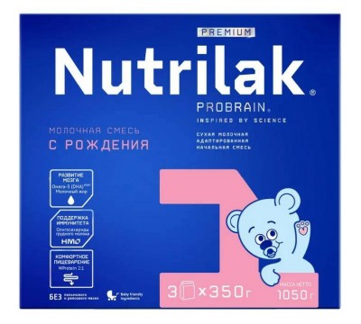 Молочная смесь Nutrilak Premium 1 с рождения 1050 гр