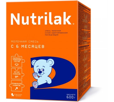 Молочная смесь Nutrilak 2 с 6 месяцев 600 гр