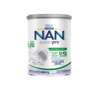 Cухая молочная смесь NAN 1 кисломолочный, с рождения, 400 г
