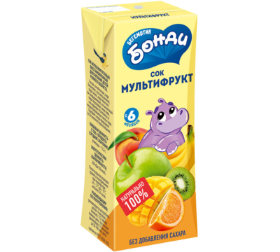 Сок Бонди Мультифрукт 200 мл 