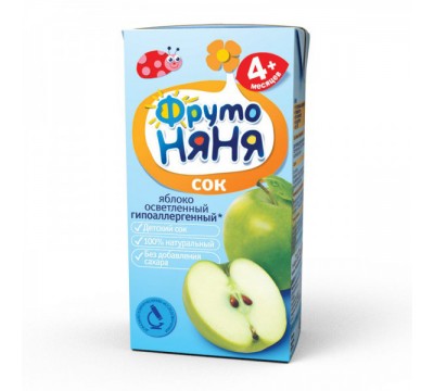 Сок ФрутоНяня яблочный 0.2 л